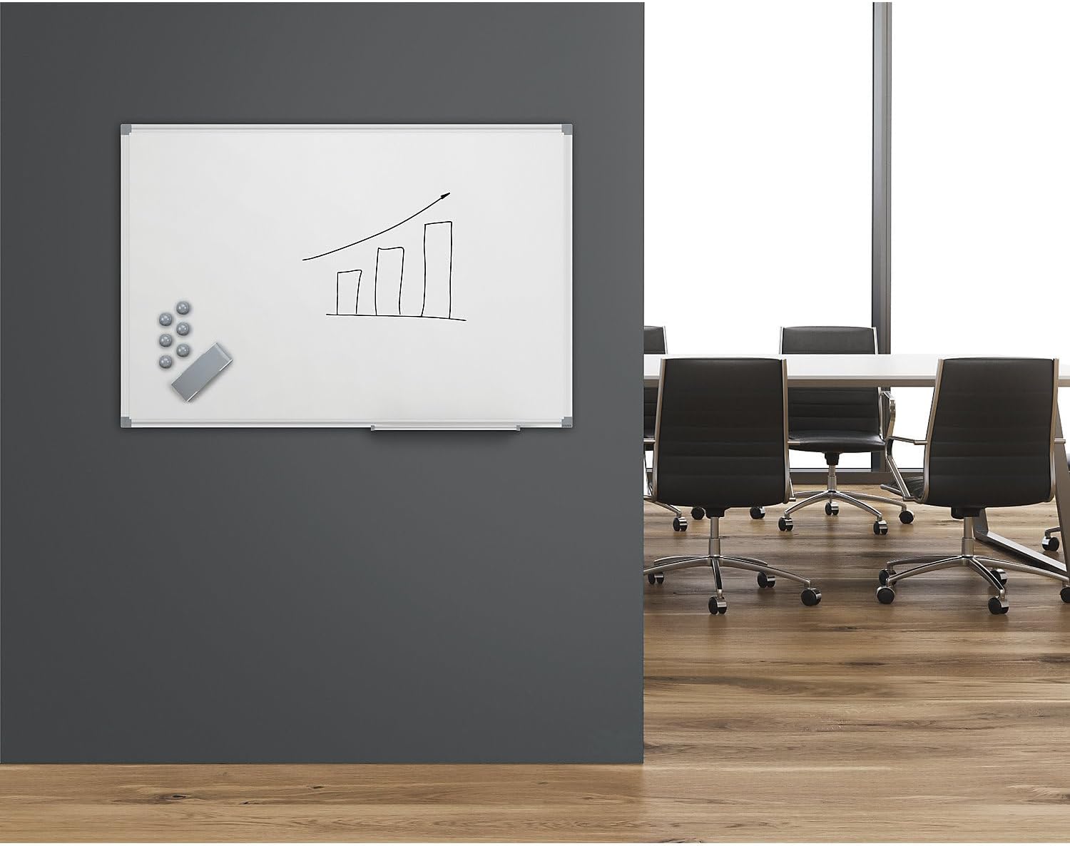 Maul 6451884 Plastic Whiteboard Magnetic Whiteboards (900 mm, 600 mm)