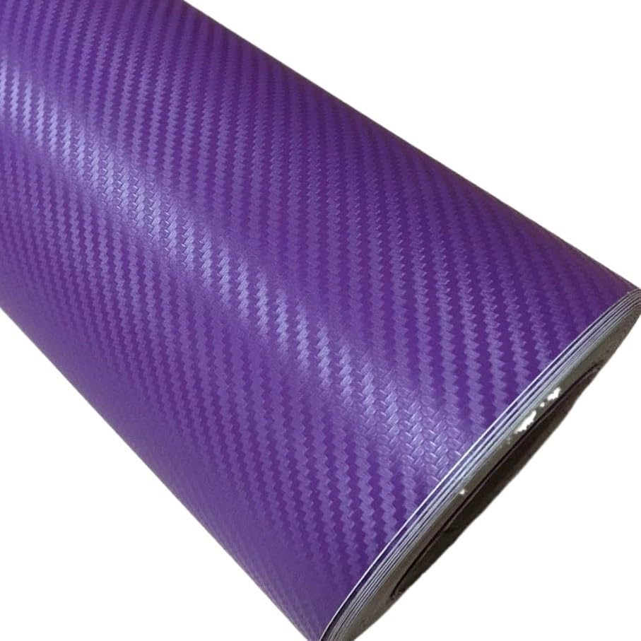 Film vinyle fibre de carbone violet pour relooking de meubles et déco intérieure 3D