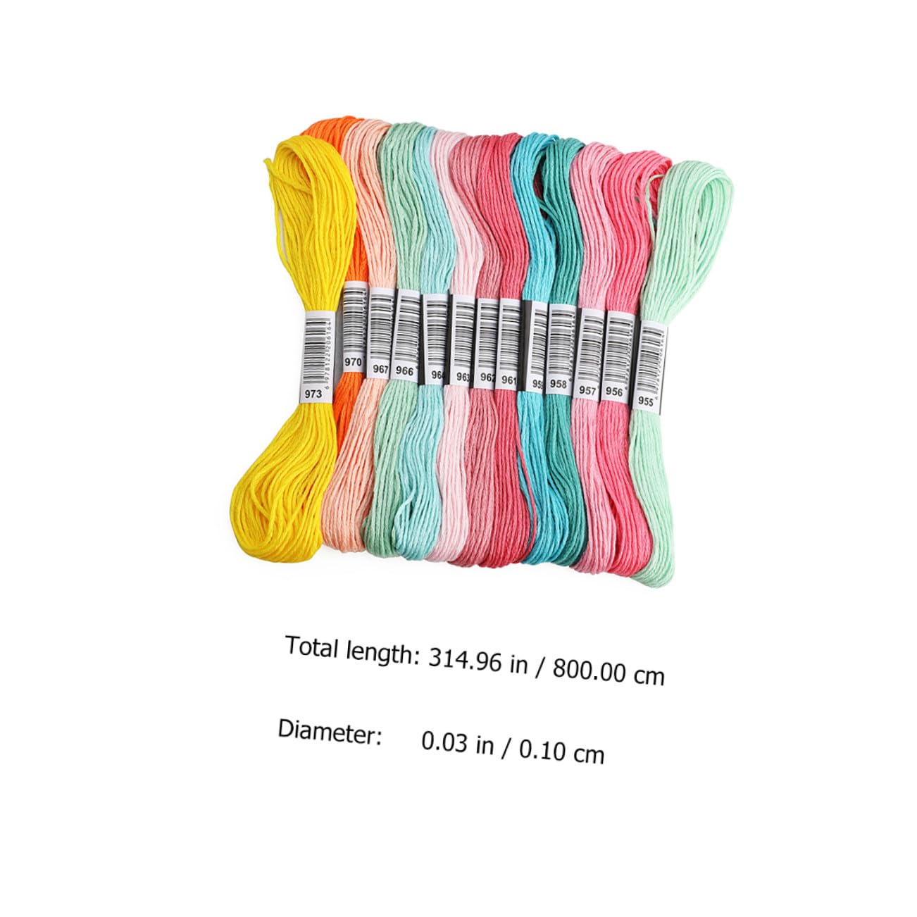 Hilos para Bordar de Punto de Cruz 447 Piezas, Poliéster Algodón | DIY Crafts y Tassels, Cómodo de Guardar, Fácil de Llevar, Surtido para Proyectos Creativos