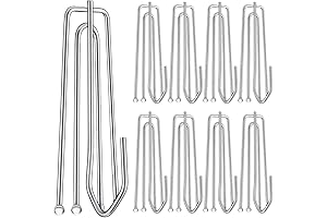 4 Prong Pinch Pleat Clips 60PCS Stainless Steel Drapery Hook and Pin