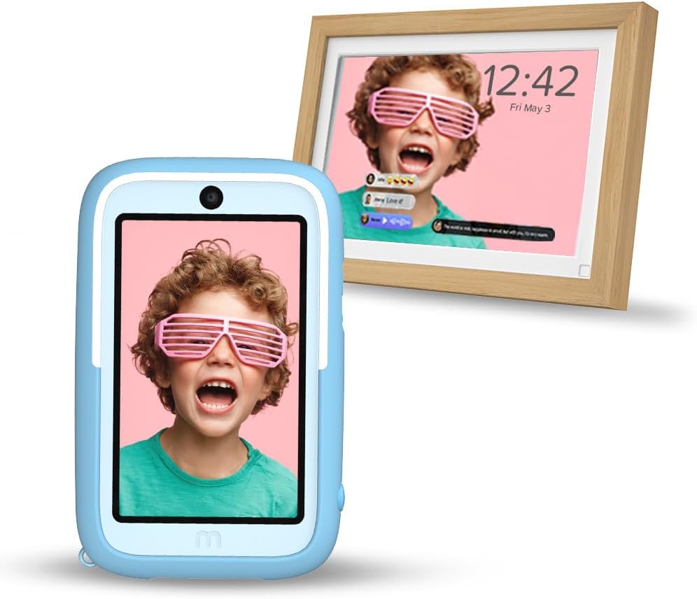 AI Editor Digital Camera (myFirst Camera 50 Blue) & 10" Digital Frame Bundle