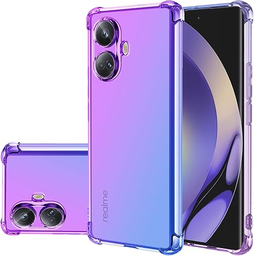 Gufuwo Funda para Realme 10 Pro+ 5GRealme 10 Pro Plus Linda funda para niñas y mujeres, degradado, delgada, antiarañazos, TPU suave, funda