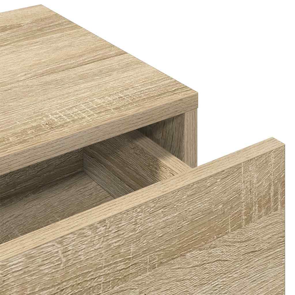 vidaXL Estante de Pared con cajones Madera contrachapada Roble Sonoma, Estante de Pared con gabinete, gabinete de Almacenamiento montado en la Pared, Unidad de Almacenamiento de Pared