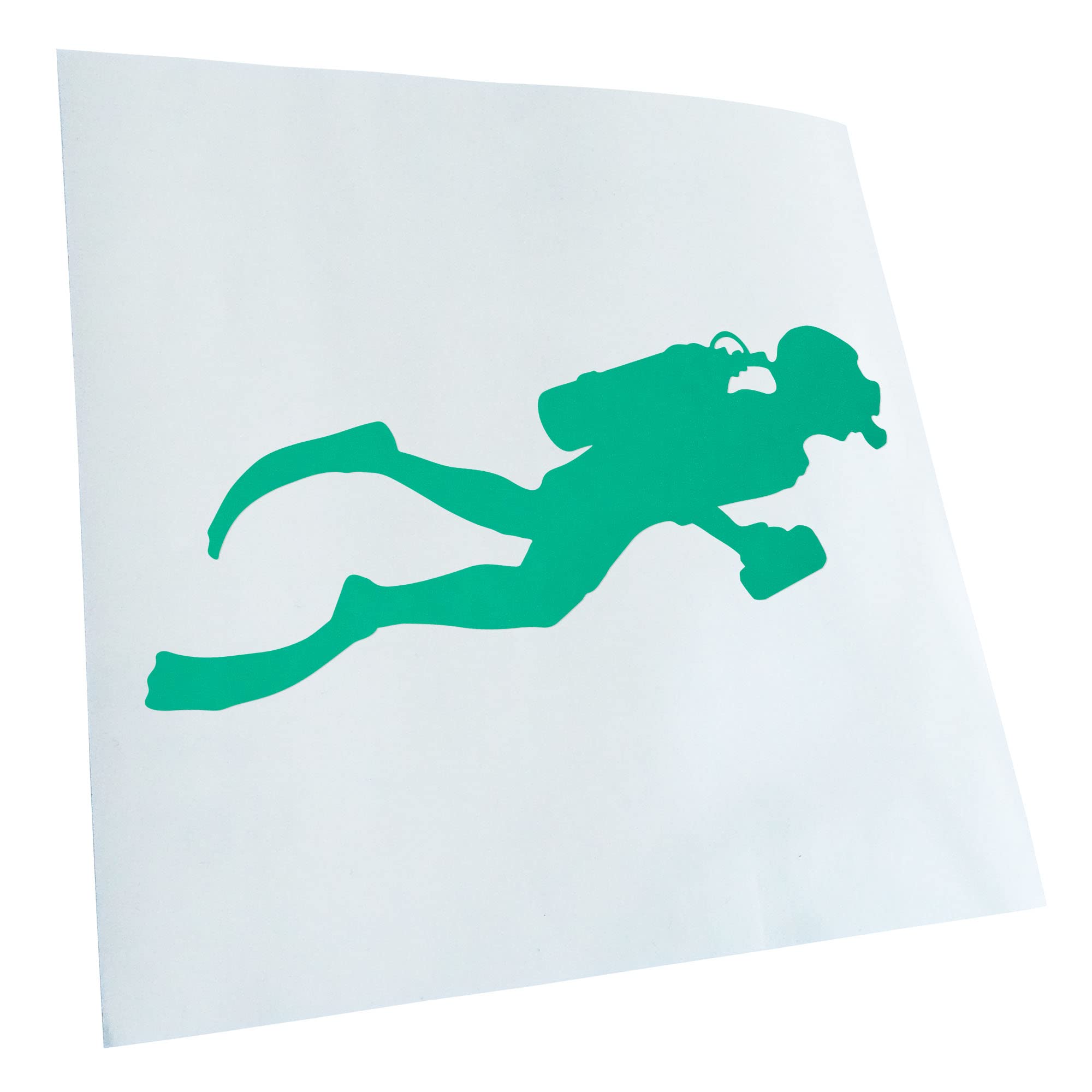 Kiwistar - Car Sticker - Turquoise - 60 x 27 cm Diver Snorkelling - Rear Window Car Sticker Weatherproof for Car Truck Moped Truck - Sticker Exterior Self-Adhesive Tuning Accessories for Window