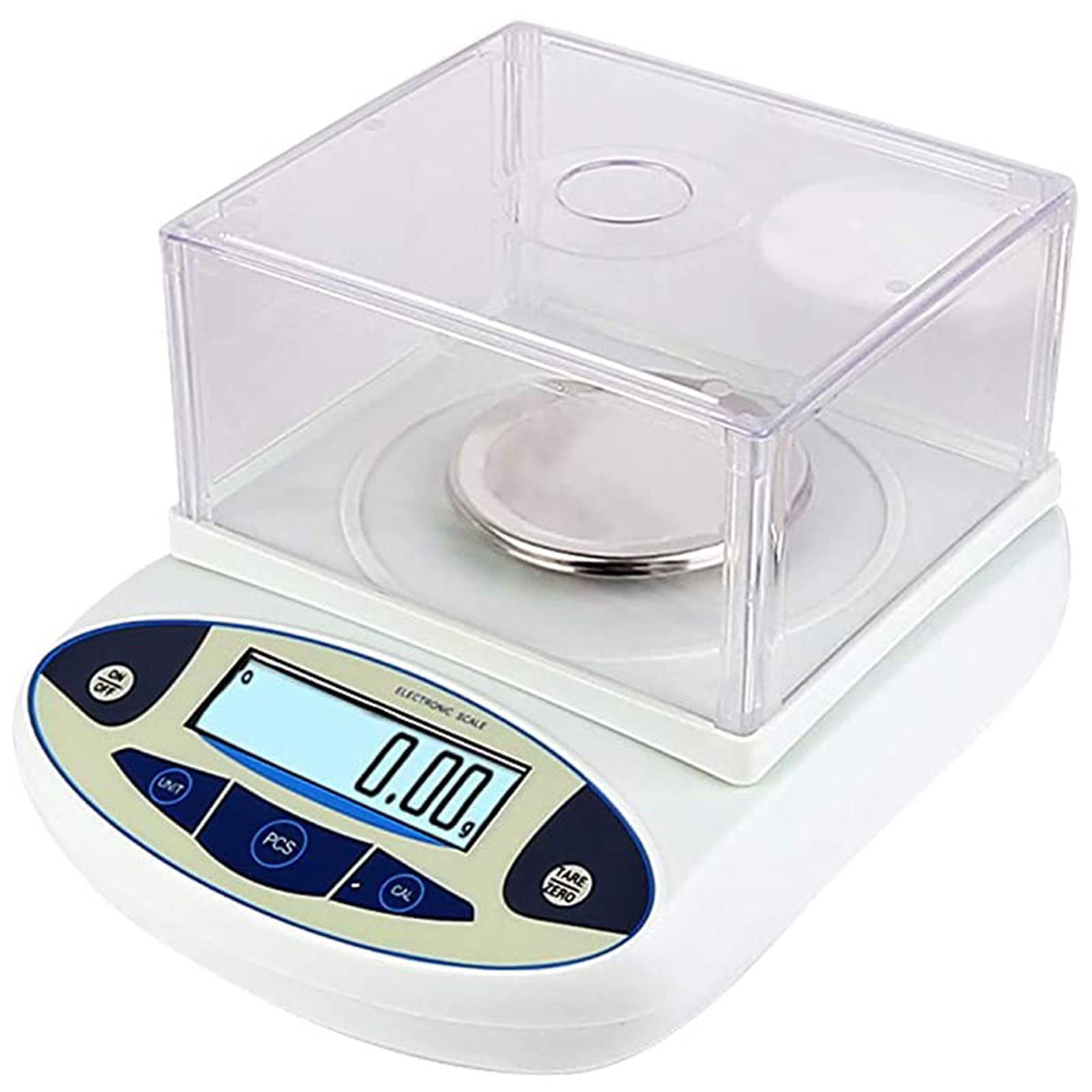 Analytical Balance 300g/500g/600g/1000g/2000g/3000g 0.01g Precision Lab Scale Digital Scale Laboratory Electronic Balance Analytical Scale Scientific Scale LCD Display with Windshield,1000g/0.01g