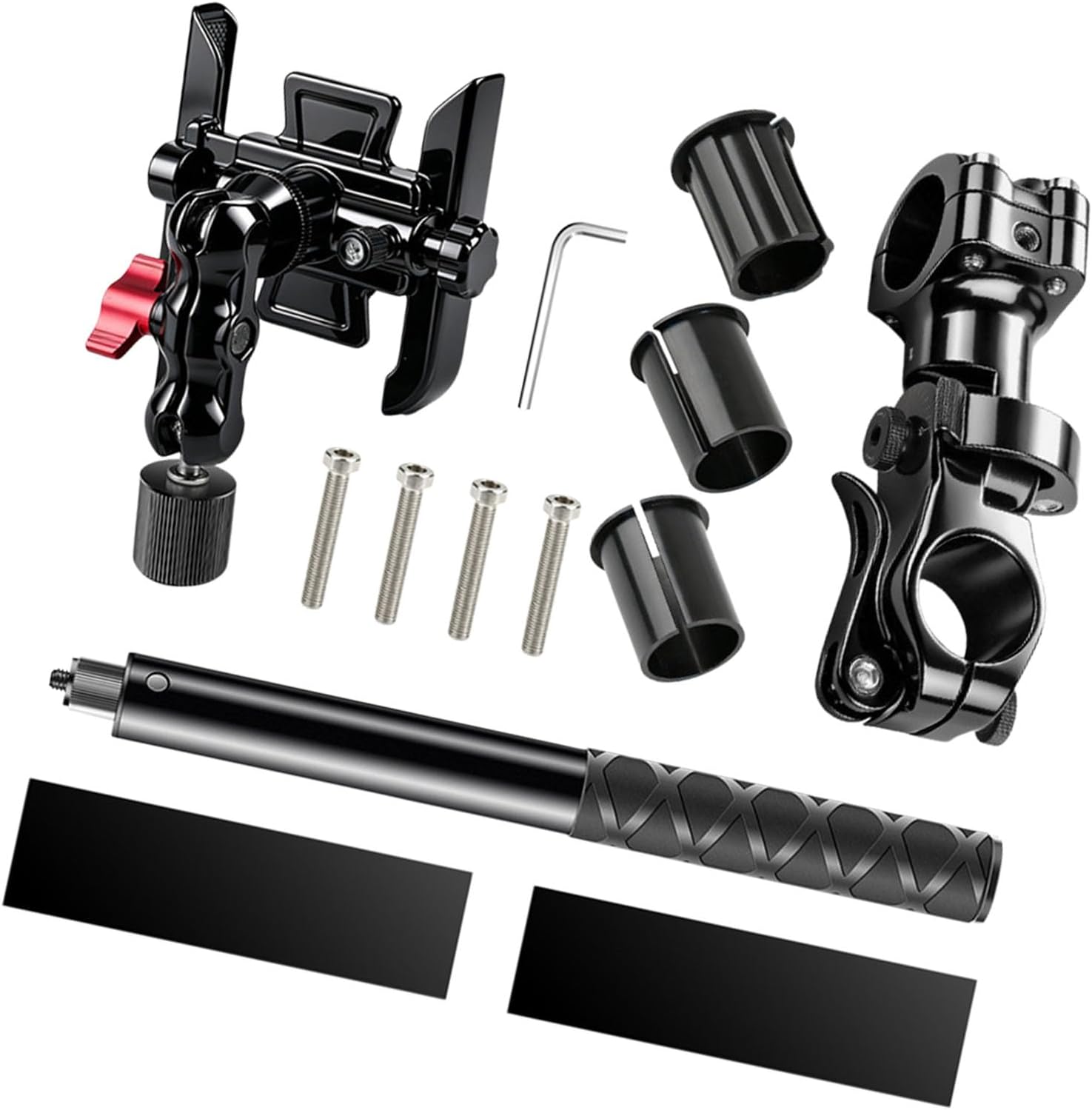 Strength Metal Bike Attachment with Extendable Selfie Stick and Antislip Phone Mount for Outdoor Activity Camera Mount