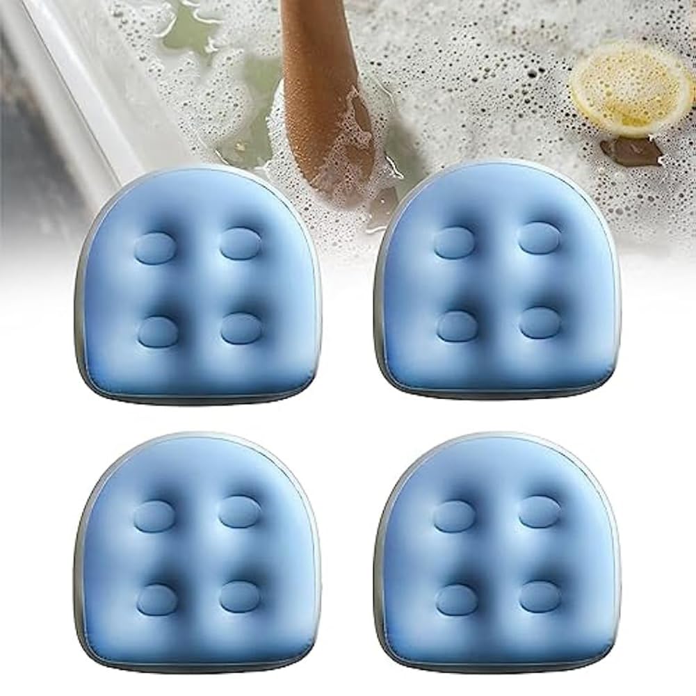 4 Piezas de Refuerzo para Spa y, Cojín Inflable para Asiento de Bañera de Piscina, Almohadilla Trasera Impermeable para Spa, Estera de Masaje con Cojín de Spa Suave