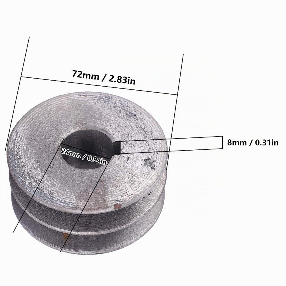 1 Stück Ø 72 mm Loch 24 mm Stahlteile Schneidmaschine Riemenscheibe Gusseisen Riemenscheibe Antriebsrad
