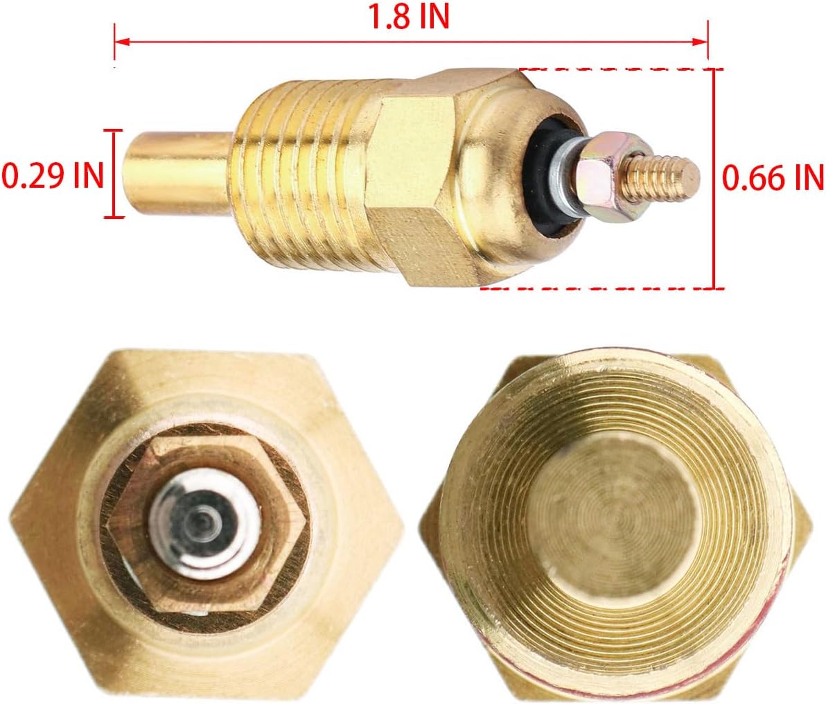 ZeeKee Water Temperature Temp Sender Sensor 806490T 3853787 806490 Coolant Electric Gauge Temperature Sender Compatible with Volvo Penta Mercruiser Sierra OMC Engine