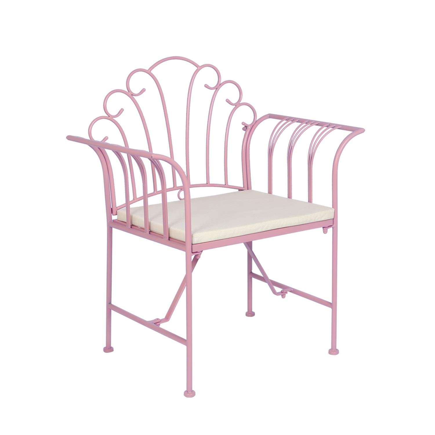 YILI Modern Accent Chair, Living Room Chair with Metal Frame, Patio Furniture Arm Chair with Soft seat Cushion for Bedroom, Dining Room, Home Office, Study,Vanity, Yard, Proch, Farmhouse (Pink)