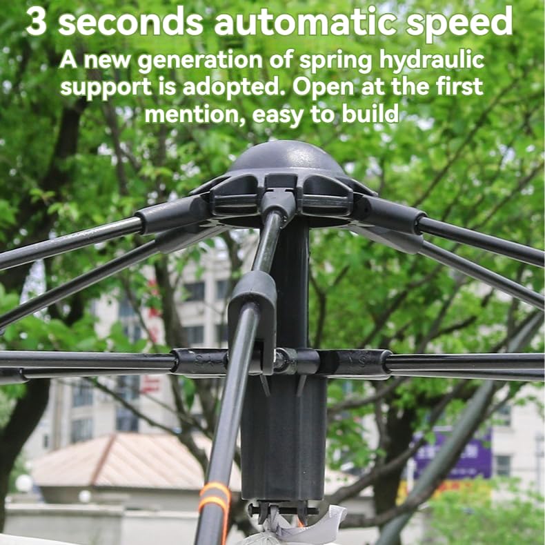 Camping Tent - Automatic Quick Open, Windproof, Easy Setup - Suitable for Outdoor, Beach, Hiking, Traveling (Beige, 2-3 Person)