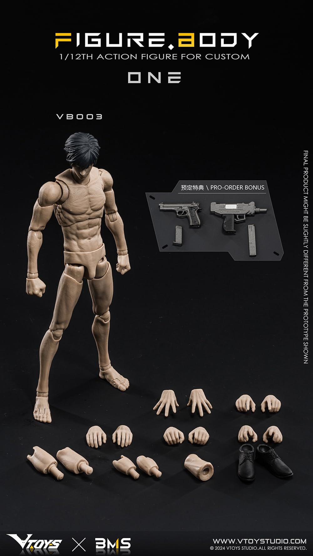 Amazon.co.jp: [AC] VTOYS X BMS 1/12 男性 超可動 フィギュア用 素体