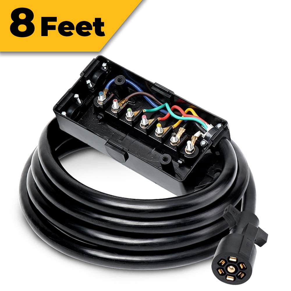 Buy BougeRV 7 Way Trailer Plug Weatherproof Trailer Wiring Harness 7 Pin  Trailer Connector Enclosed Trailer Accessories with Junction Box for RV  Trailers, Campers, Caravans, Food Trucks Online at desertcart Cayman Islands