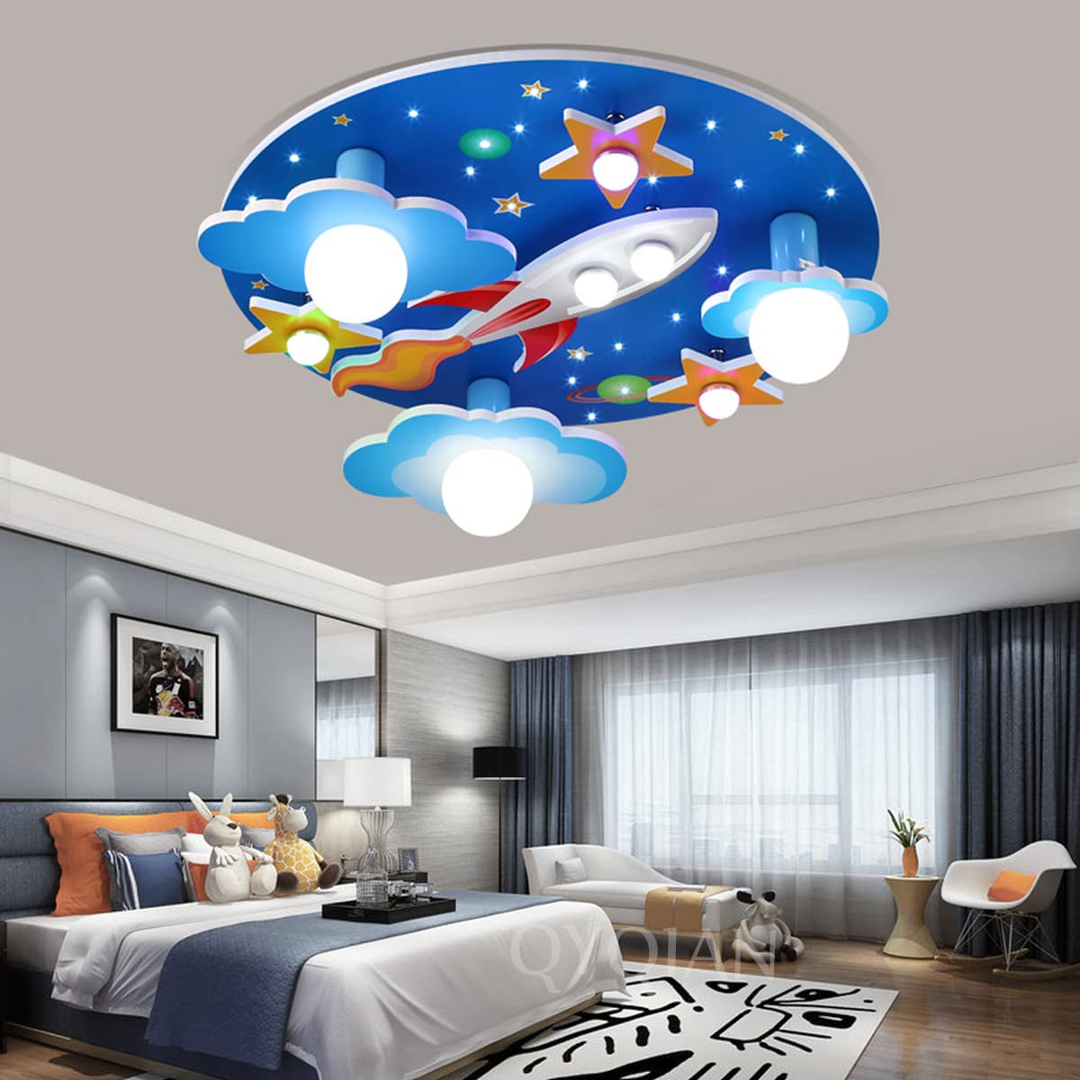 Kinderkamer LED plafondlamp Raket plafondlicht modern hanglamp acryl Lampenkap creatieve kinder licht dimbaar met afstandsbediening kinderen jongens woonkamer slaapkamer verlichting Kinderkamer LED plafondlamp Raket plafondlicht modern hanglamp acryl Lampenkap creatieve kinder licht dimbaar met afstandsbediening kinderen jongens woonkamer slaapkamer verlichting