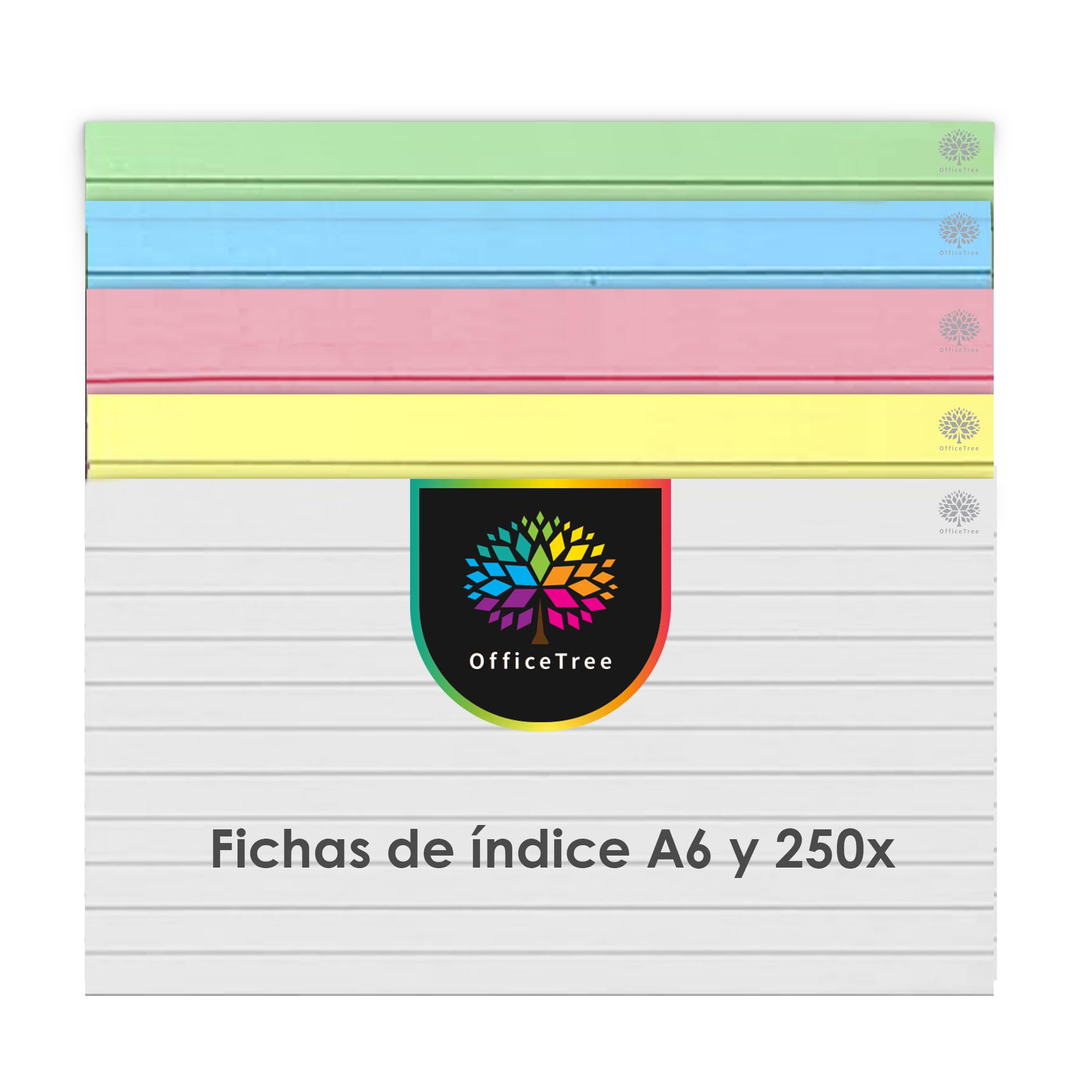 300 Fiches D’étude A6 – Recto Ligné, Verso Blanc – 150 G/m² – Avec 6 Cartes Kraft Et 3 Anneaux – Pour Notes, Révisions
