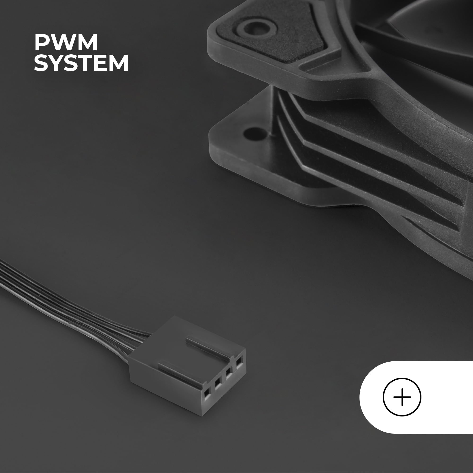 Mars Gaming MF-PWMX2 Noir, Kit 2 Ventilateurs 120mm, Ultra-silencieux FDB 12dB, Système Anti-vibration, Système PWM