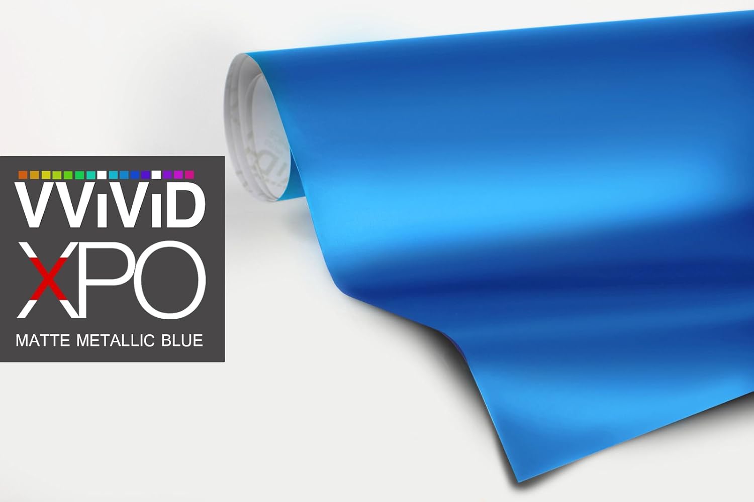 Matte Metallic Blue Car Wrap Vinyl Roll with Air Release 3mil-VViViD8 (10ft x 5ft)