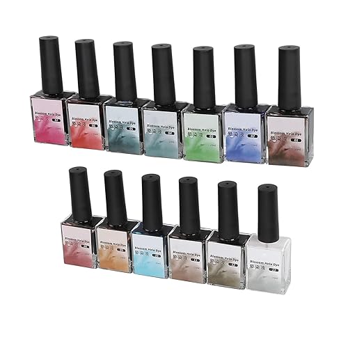 Juego de 13 colores de esmalte de uñas floreciente acuarela DIY Nail Art Dye Gel Decoraciones Herramienta de manicura