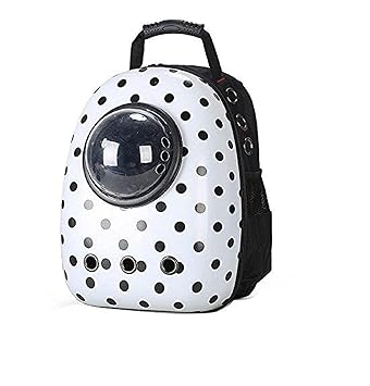 Emily Pets Pet Carrier Bag Backpack Puppy Kitty Breathable Carriers for Travel (White)