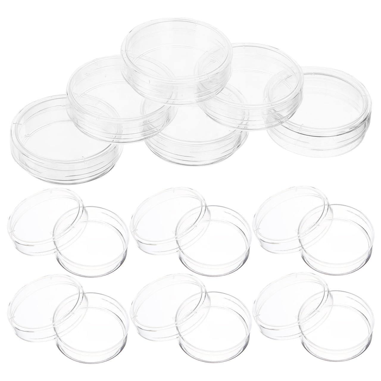 iplusmile 30 Stücke Petrischale Mit Deckel: Aus Kunststoff, Transparent, 35mm - Ideal Für Schule, Labor, Zellkultur, Mikrobiologie Und Wissenschaftliche Forschung