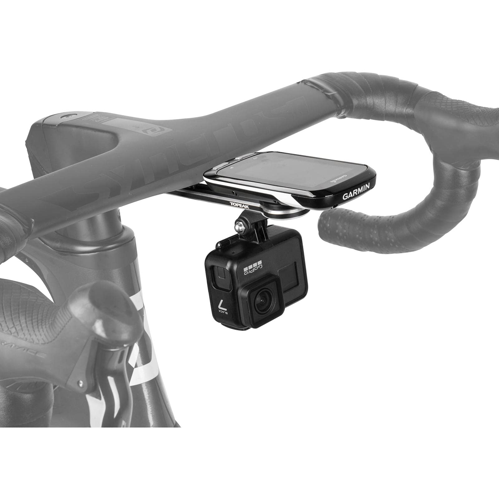 TOPEAK Soporte Manillar UTF Multi-Mount Cockpit, Adultos Unisex, Negro (Negro), Talla Única