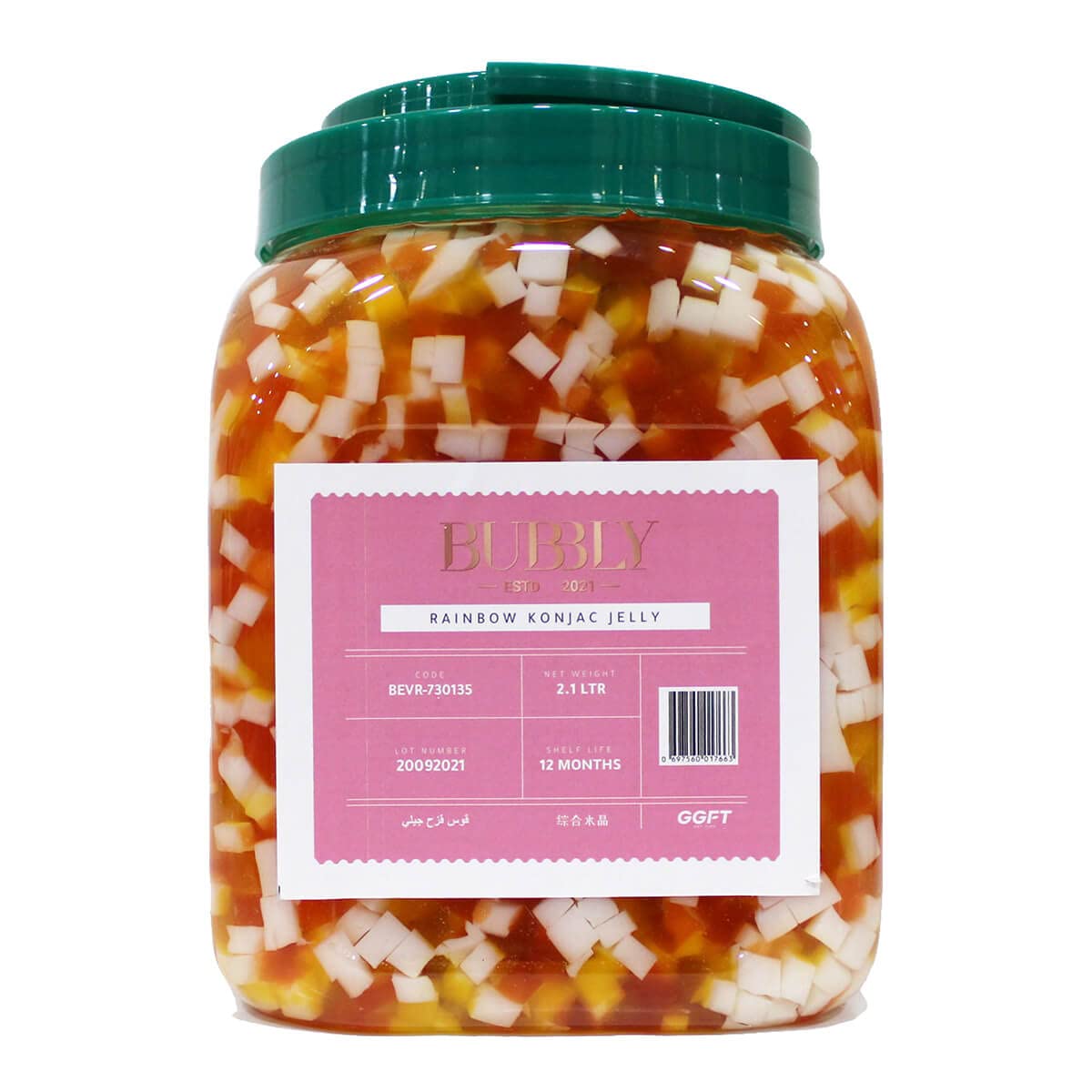 Buy Bubbly Konjac Rainbow Jelly, Used to make Boba Bubble Tea Beverages