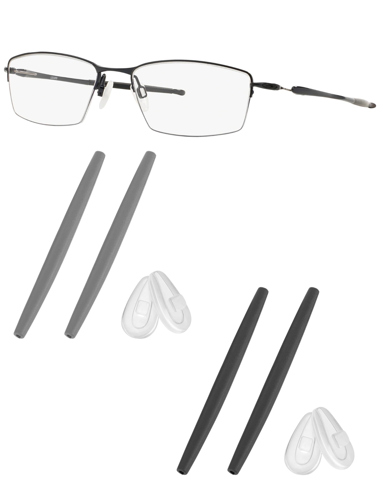 Replacement Earsocks &amp; Nosepieces Rubber Kits for Oakley Lizard OX5113 / OX5120 Eyeglasses