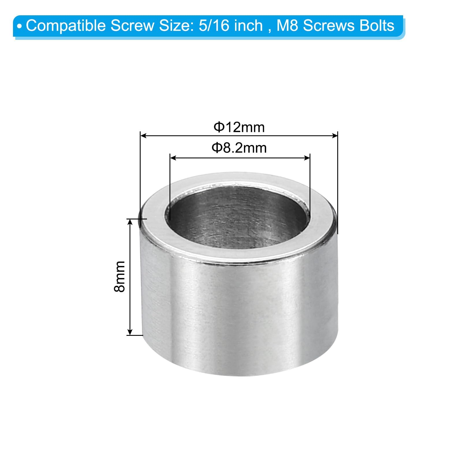 TA-VIGOR 5Pcs M8 Aluminum Spacer - Image 2