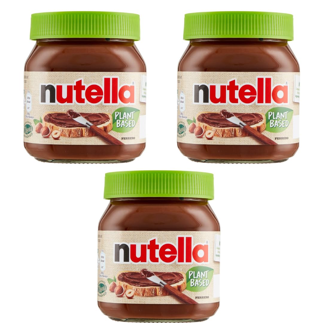 3 x Vegane Nutella, Pflanzliche Haselnusscreme, Aufstrich, Glutenfrei, Laktosefrei, Sparpackung (3 x 350 g)