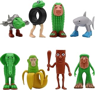 مجموعة من 8 قطع من نماذج تراليرو ترالا، زينة على شكل زهرة الدماغ الايطالية - ديكور مكتب على شكل حيوانات طريفة، للاقتناء للبالغين