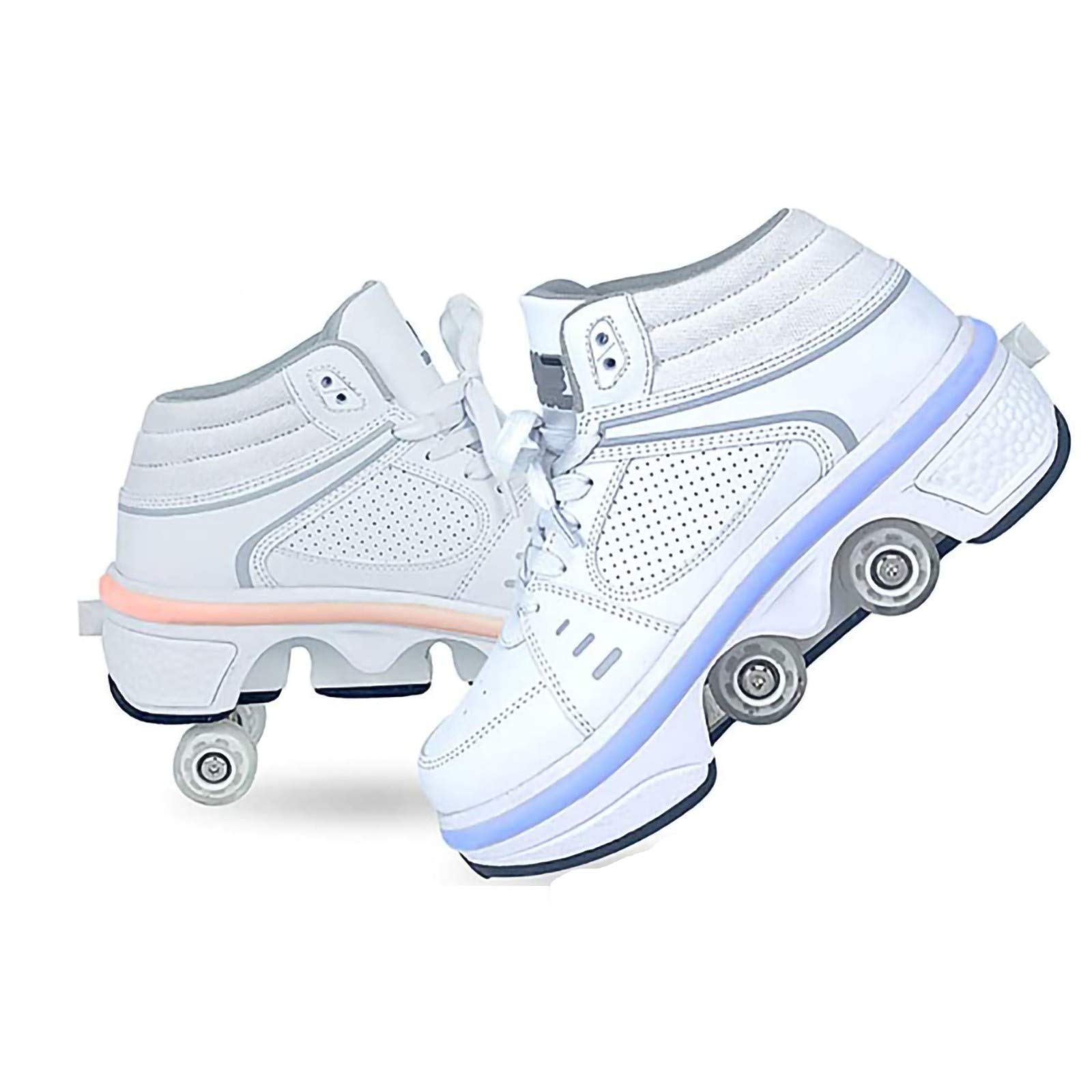 Patines De Hielo Con Polea, LED, Multifuncionales, Con Deformación, Con Ruedas, Invisibles, Con 4 Ruedas, Patines, Patines, Niños, Deportes Al Aire Libre, Para Adultos, Unisex