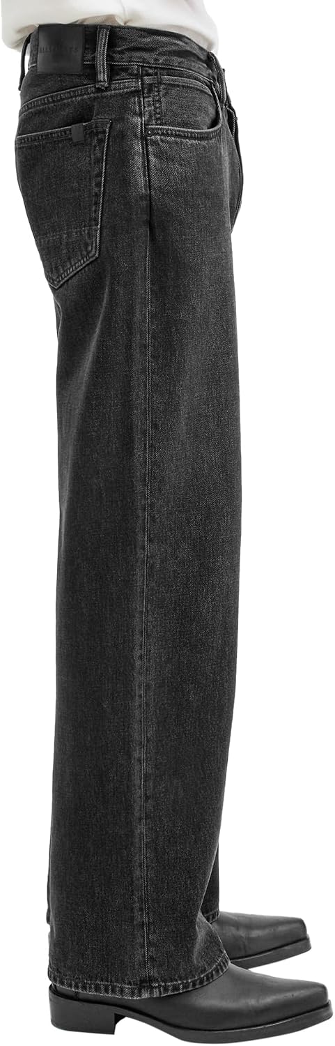 AllSaints Men's Lenny Loose Fit Wide Leg Denim Jeans