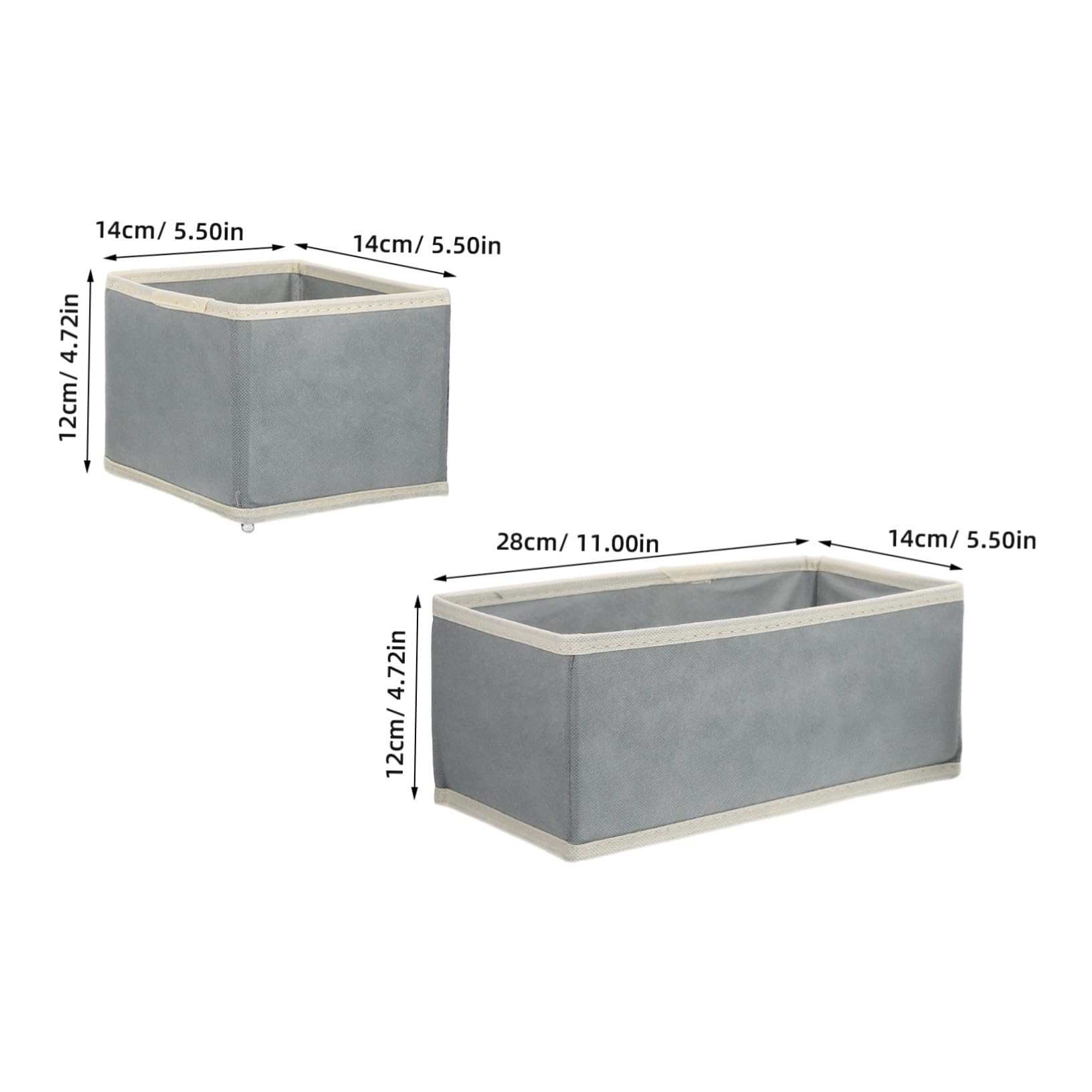 Cabilock 12piezas Cajas de Almacenamiento Plegables para Armario Organizador de Contenedores de Tela para Ropa Interior y Lencería para Dormitorio