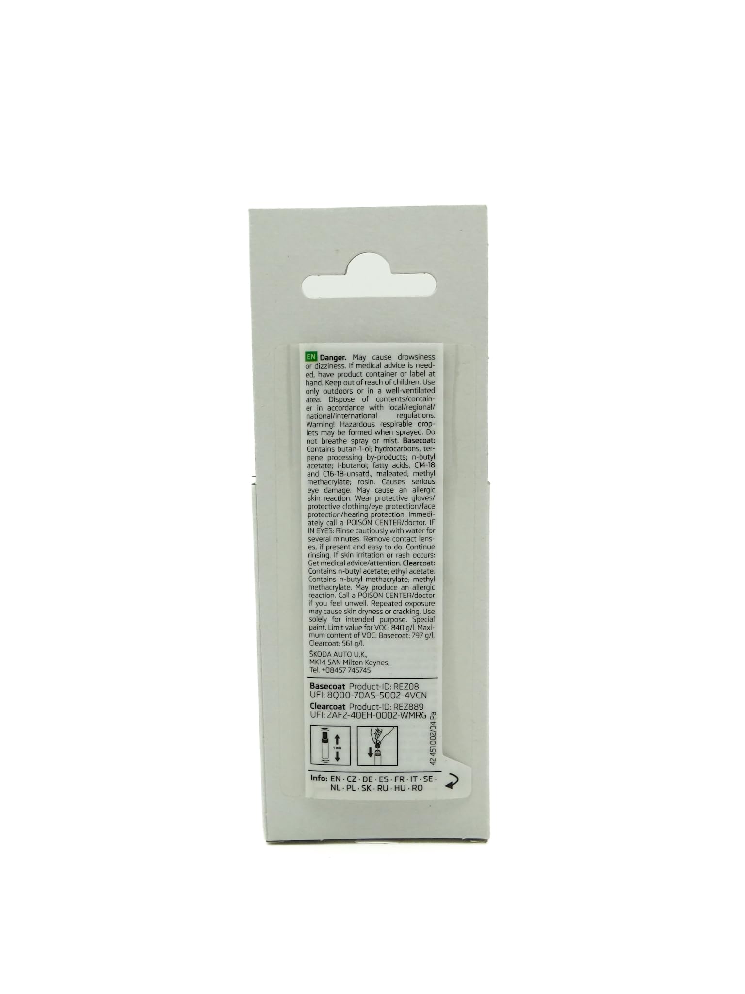 Skoda Set di pennarelli originali in acciaio grigio M3M3 F7A