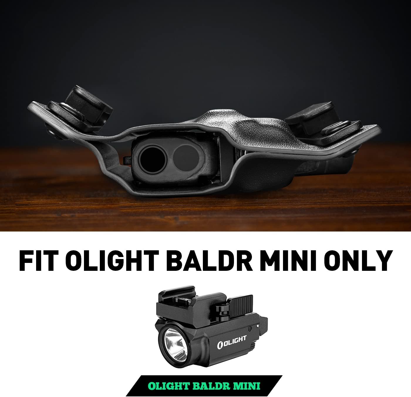 WARRIORLAND Taurus G2C / G3C Olight Baldr Mini Holster OWB Kydex Made Optic Cut Fit: Taurus G2C / G3C / Millennium G2 PT111 / PT140 w/BALDR Mini, Outside Waistband Carry, Adj. Ride Height, Right Hand