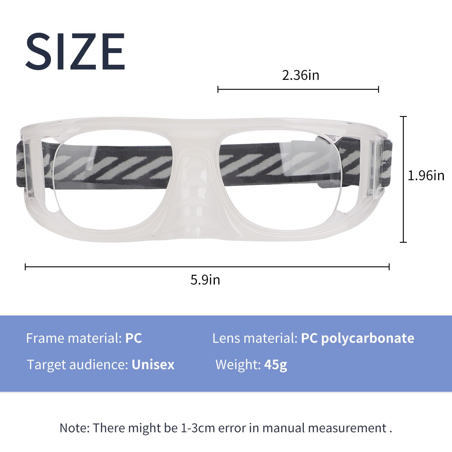 SooGree Gafas deportivas para raquetball, baloncesto, fútbol, fútbol, gafas de seguridad, lentes reemplazables