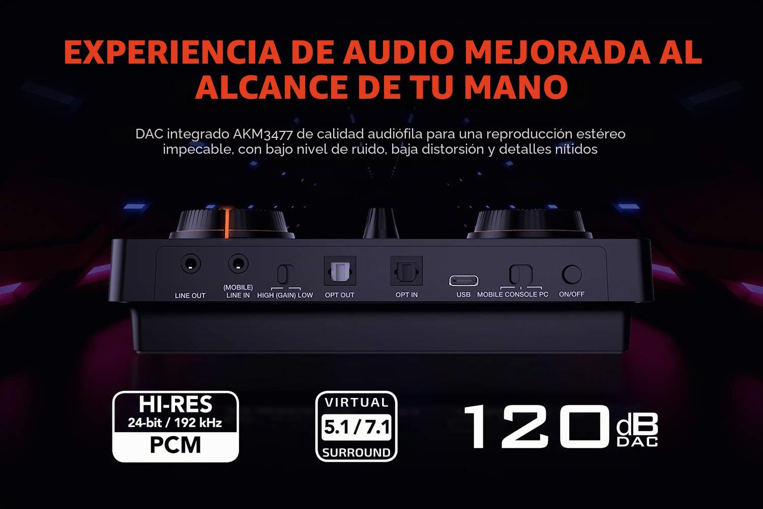 Creative - Tarjeta de Sonido USB Sound Blaster GC7 Next Gen Gaming