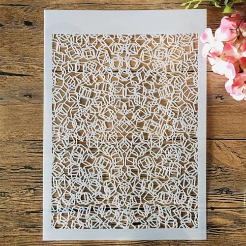 Plantillas para pintar de hojas de árbol hechas de material flexible A4 para muebles y telas, 4 piezas 5