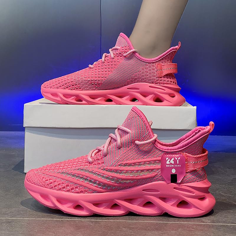 Image of DLWKIPV Women Running Shoes Walking Training Sneakers Sport Gym Fitness Tennis Shoes Non Slip Fashion Comfortable Lightweight Shoe for Casual Jogging Mesh Breathable Sneaker