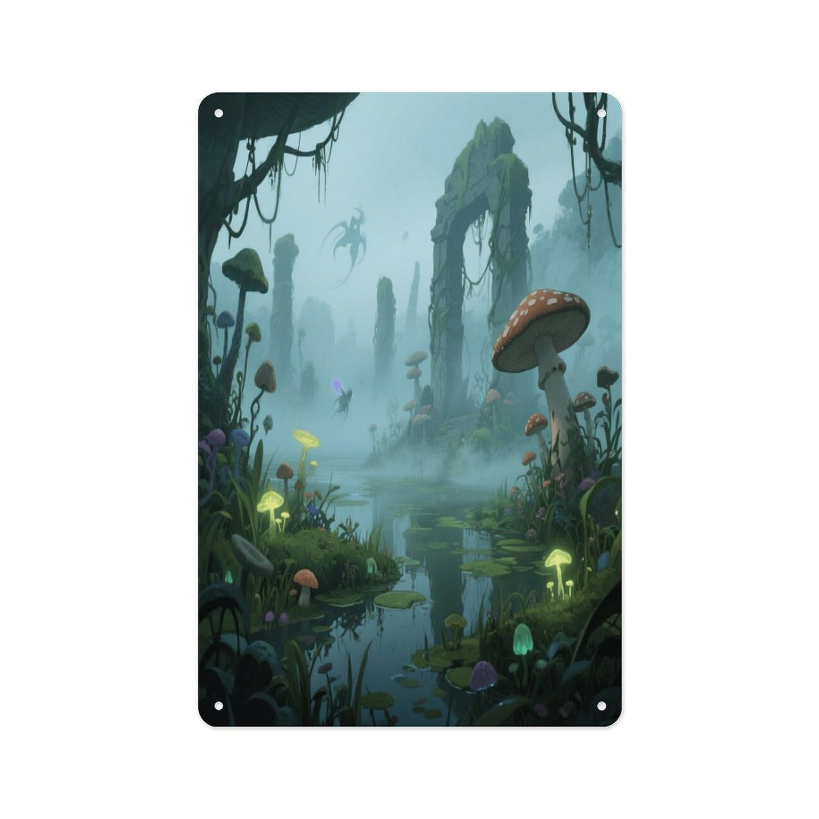 Fekiloot Style Mysterious Swamp Wall Decor Metal Signs Tin Signs Poster