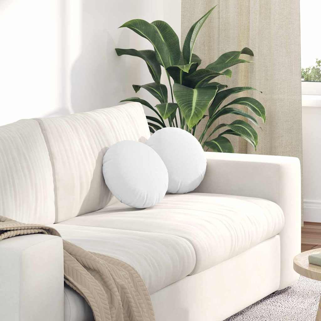Juego de 2 cojines de asiento blancos, diámetro de 30 x 13 cm, tela con funda extraíble, lavable, ergonómica, antideslizante, ideal para comedor, oficina, balcón, silla de ruedas, cojines para