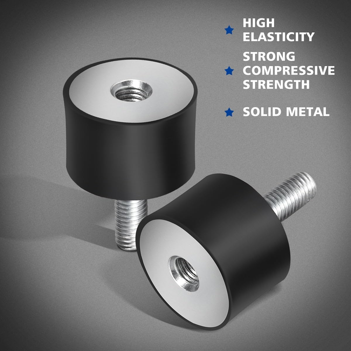 Supporti Per Motori Supporti Antivibranti In Gomma 4 Pezzi - Silent Block M3 M5 M6 Per Auto, Barche, Motori Gomma Antishock - Foto 2