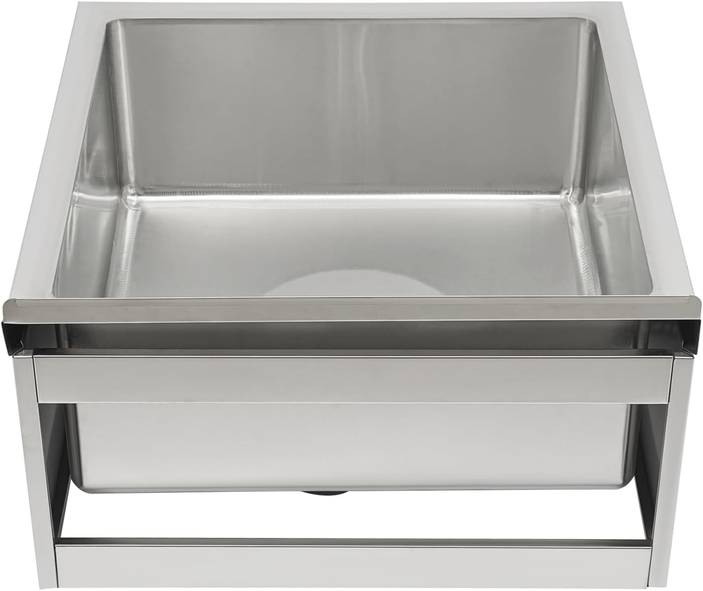 Commercial Mop Sinks, Stainless Steel Floor Mount Mop Sink 22"L x 19"W x 12"H, NSF Certified Free Standing Utility Sinks, Single Bowl Commercial Restaurant Kitchen Sink(Include Baffle)