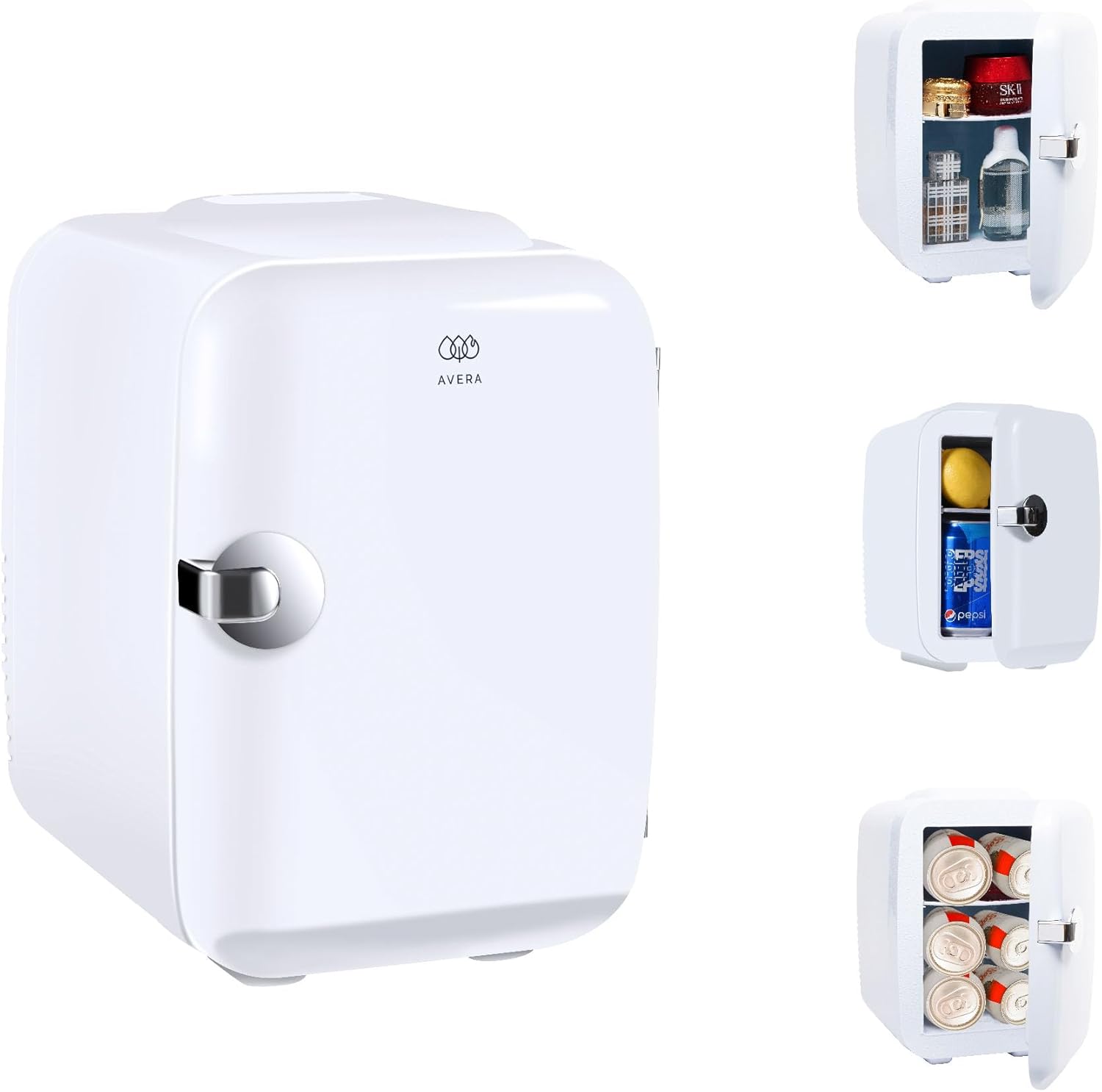Rear panel of AVERA MR01 Mini Portable Refrigerator with power inputs