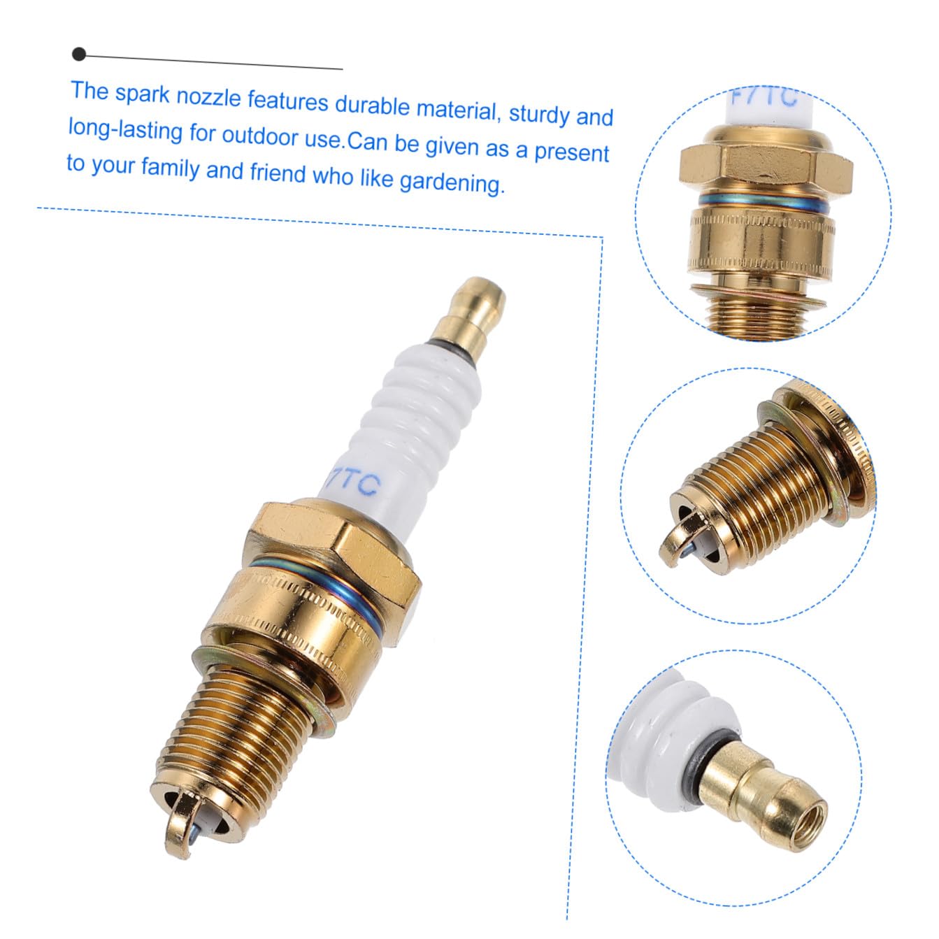 Cabilock 10 Bujías de Repuesto para Generador de Gasolina y Maquinaria Agrícola Compatibles Motores de 4 Tiempos Fabricadas Materiales Duraderos Ideales para Equipos de Jardinería y