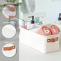 Vista 63 de OrganiHaus Narrow Storage Bins 15x06in, Small Closet Bins for Shelves, Bathroom Storage Baskets for Shelves, Narrow Baskets, Fabric Organizer with