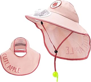 Sombrero de verano para niños con ventilador recargable USB, gorra de pescador ajustable para deportes al aire libre, niños y niñas de 3 a 10 años, gorra para niñas