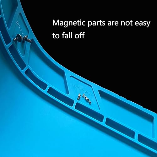 Miniatura 6 de Alfombrilla de soldadura magnética de silicona de 13.8 x 9.8 pulgadas, almohadilla de trabajo de reparación para banco de trabajo de hierro de