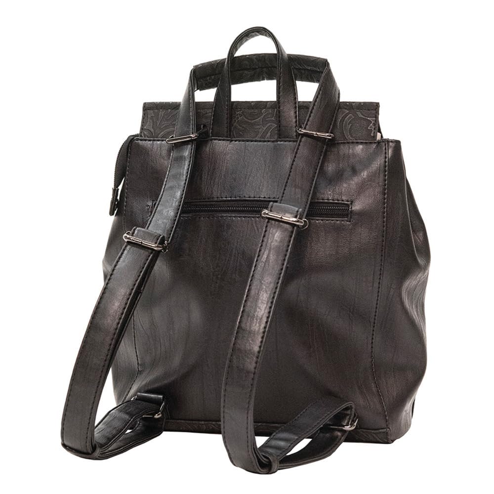 Liz Soto Nicole Black Backpack Purse for Women - Convertible Back Pack Purse and Crossbody Bag for Women in Vegan Leather