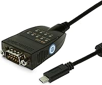 Vista 9 de Gearmo Adaptador serie USB C a RS232 con chip FTDI Indicadores LED de transferencia de datos de alta velocidad compatible con plataforma cruzada